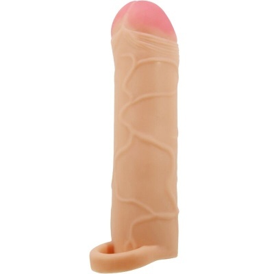 Capa anatómica com textura veias e anel na base, cor pele e rosa