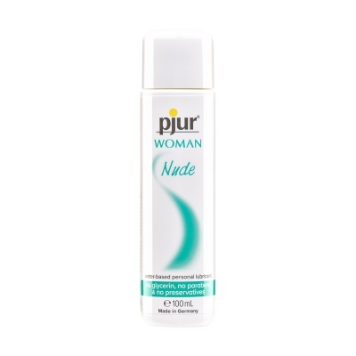 Frasco branco de lubrificante pessoal Pjur Woman Nude