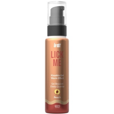 Frasco plástico com gel beijável sabor pêssego LICK ME