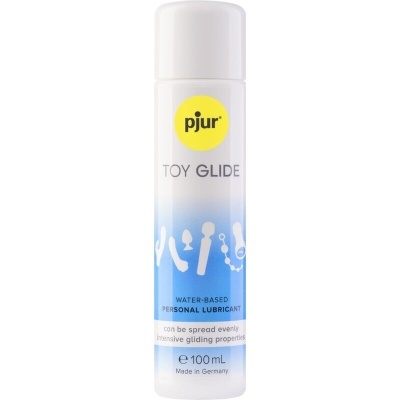 Frasco branco de lubrificante pessoal pjur Toy Glide 100 mL