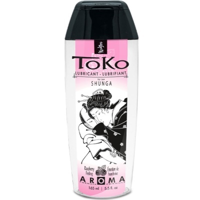 Frasco de lubrificante Toko by Shunga com ilustração japonesa e tampa preta
