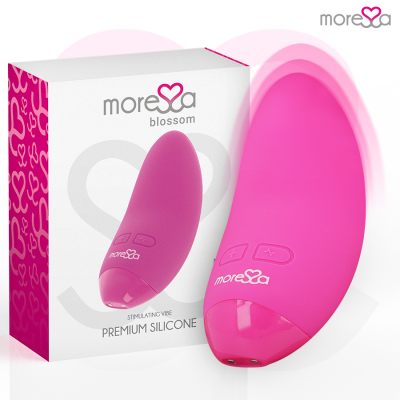 Vibrador rosa em silicone com embalagem