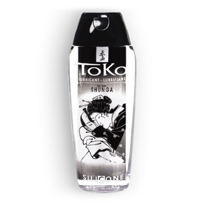 Frasco de lubrificante ToKo by Shunga com ilustração em preto e branco