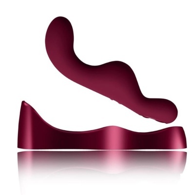 Vibrador de silicone vinho com base de apoio do mesmo material e cor