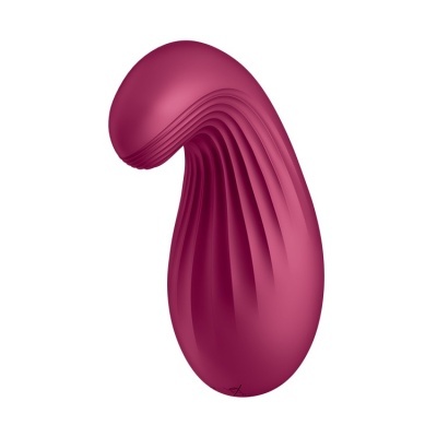 Produto rosa vibrante com textura em ondas e formato curvado isolado