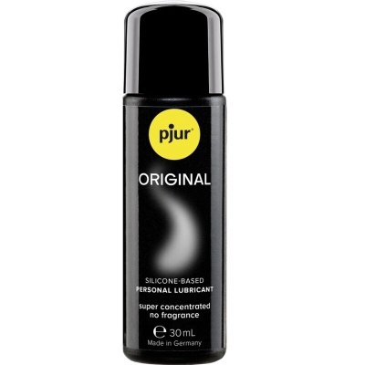 Frasco preto de lubrificante pessoal pjur Original 30 mL
