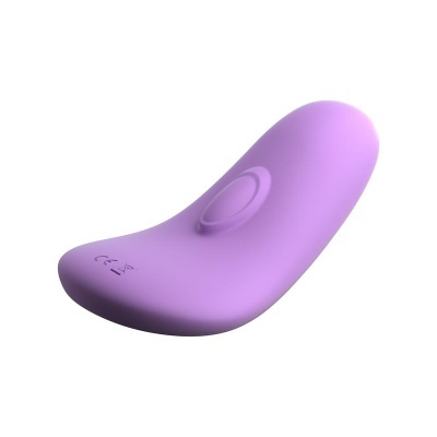 Dispositivo pequeno roxo de silicone com botão oval