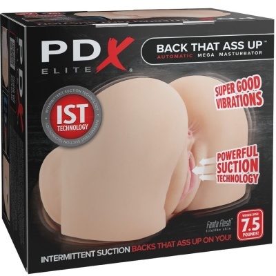 Caixa de masturbador automático PDX Elite Back That Ass Up em formato de nádegas bege