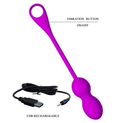 Aparelho roxo de silicone com cabo USB preto