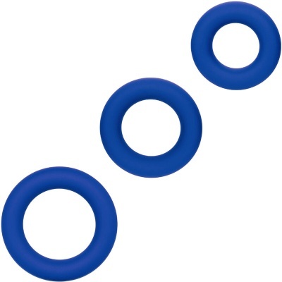 Três argolas de exercício azul