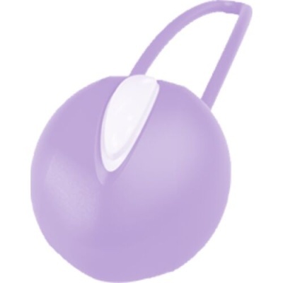 bola lisa lilás com detalhe branco e alça lilás