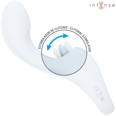 Estimulador de clítoris branco com áreas móveis para estimulação clitorial