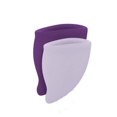 Dois dispositivos ergonómicos em silicone roxo e lilás