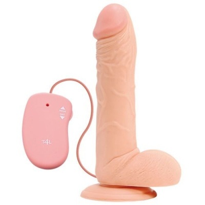 Vibrador anatómico cor pele com controlo remoto rosa