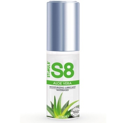Frasco de lubrificante S8 Aloe Vera com tampa prateada
