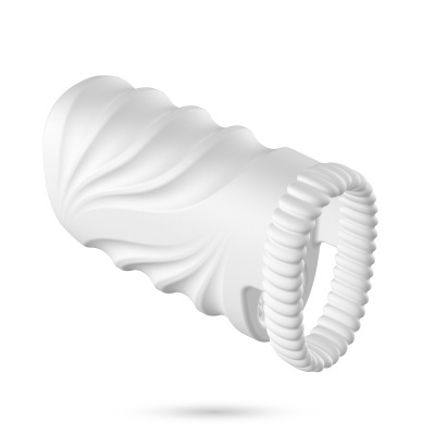 Tubo branco ondulado com extremidade em espiral