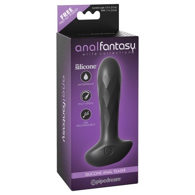 Caixa de produto preto de silicone com textura para uso anal