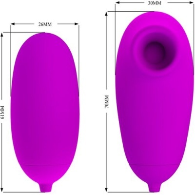 Acessório rosa oval com medidas em milímetros