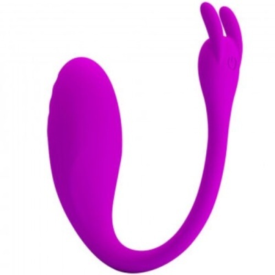 Vibrador de silicone rosa choque anatómico com duas pontas e botão de energia