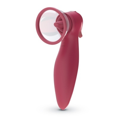 Dispositivo ergonómico cor-de-rosa com extensão circular transparente