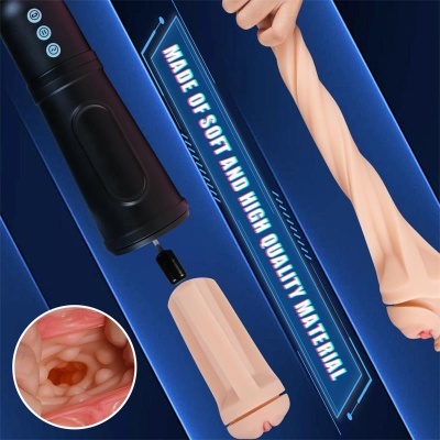 Produto com base preta e acessório cor de pele texturado