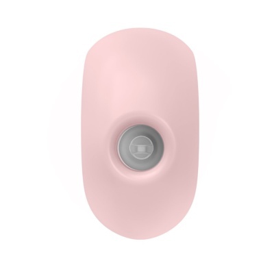 Rato de computador rosa claro com botão cinzento
