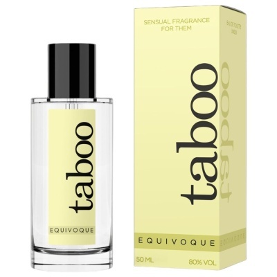 Frasco e caixa de perfume Taboo Equivoque amarelos