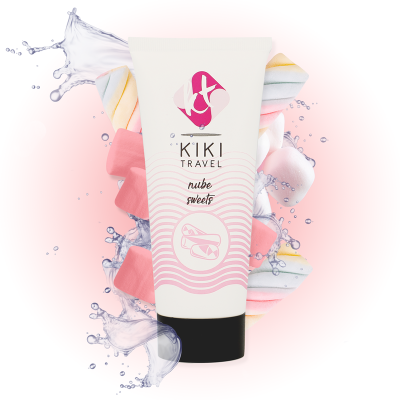 Tubo de creme KIKI TRAVEL Nube Sweets com marshmallows e água ao fundo