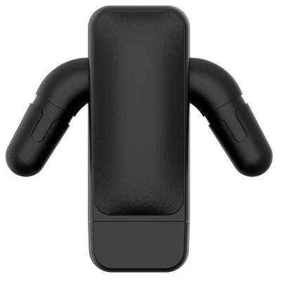 Suporte para telemóvel de carro preto com braços ajustáveis