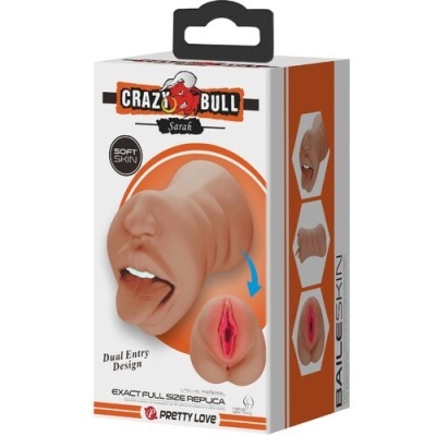 Embalagem do produto Crazy Bull Sarah com design de entrada dupla em material Soft Skin