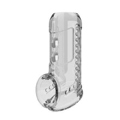 Produto plástico cilindrico transparente com textura interna