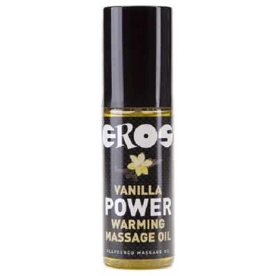 Frasco pequeno de óleo de massagem aromatizado com baunilha