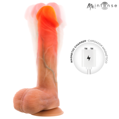 Vibrador realista cor de pele com carregador magnético