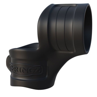 Conector preto em ângulo de 90 graus com relevo CRINGZ