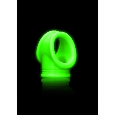 Conector de tubo verde fluorescente em fundo preto