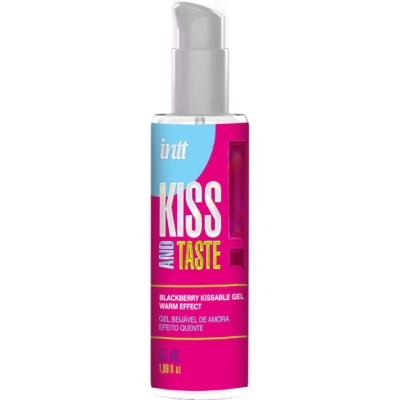 Frasco de gel beijável com doseador, rótulo cor rosa e azul