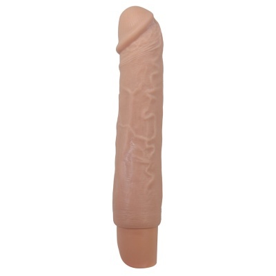 Vibrador realista com textura detalhada em cor pele