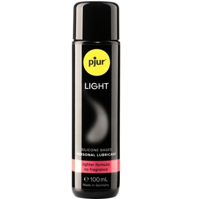 Frasco preto de lubrificante pessoal pjur LIGHT