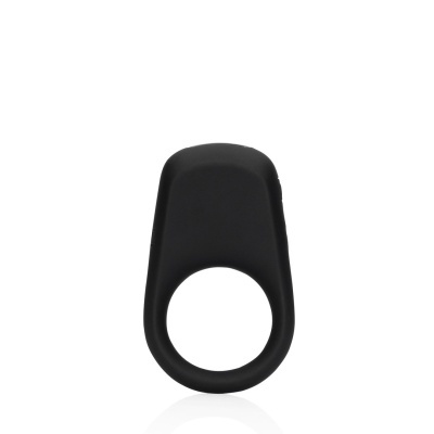 Anel de silicone preto com design minimalista