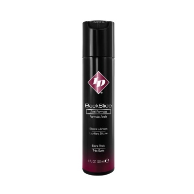 Frasco preto de lubrificante silicone BackSlide 30 ml