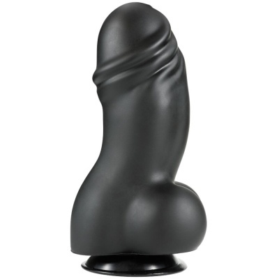 Dildo preto com base de ventosa
