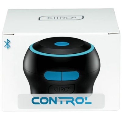 Embalagem de dispositivo preto e azul KIIRO CONTROL com símbolo Bluetooth