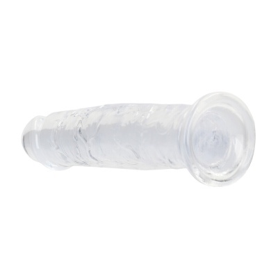 Produto transparente com textura ondulada, fundo branco