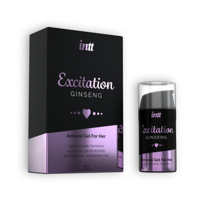 Frasco e caixa do gel excitação feminina intt Excitation GINSENG