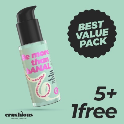 Frasco com bomba preta e selo BEST VALUE PACK