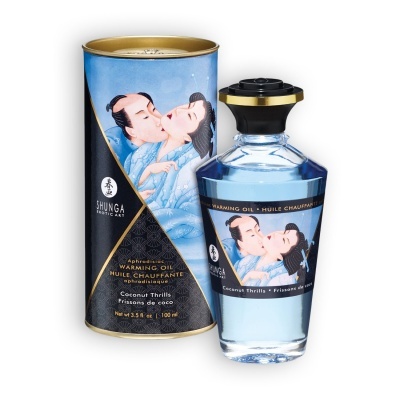 Óleo afrodisíaco Shunga Erotic Art com embalagem e frasco azul