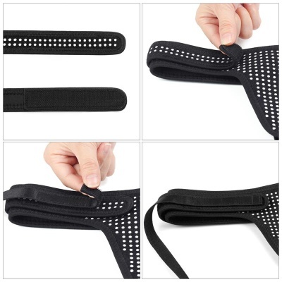 Cinta preta perfurada com fecho de velcro
