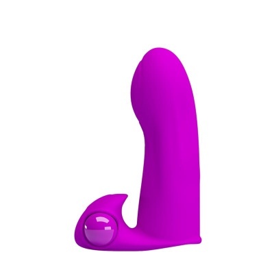 Vibrador cor-de-rosa em fundo branco