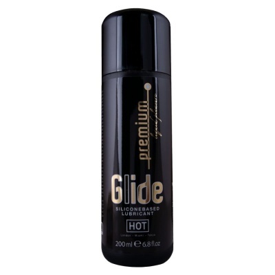 Frasco preto de lubrificante Glide Premium siliconebased, 200 ml