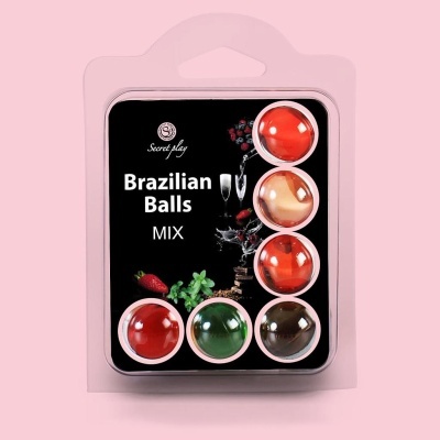 Pack de bolas coloridas brasileiras com embalagem preta e texto branco